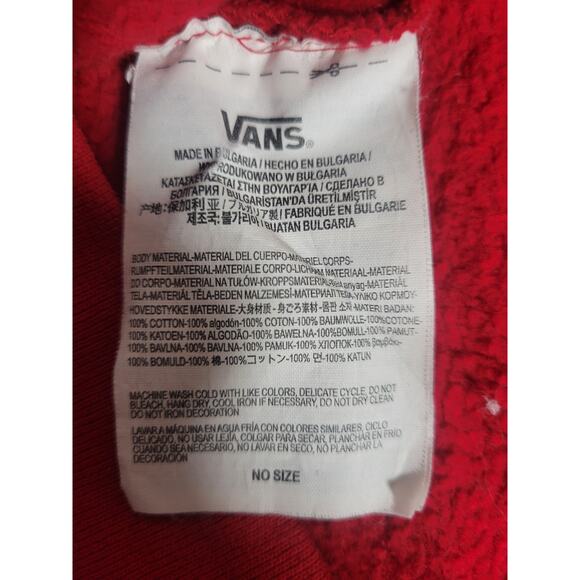 Vans "Established 66'" Pullover Hoodie Chili Pepper Red Adult Size XS - Picture 6 of 9